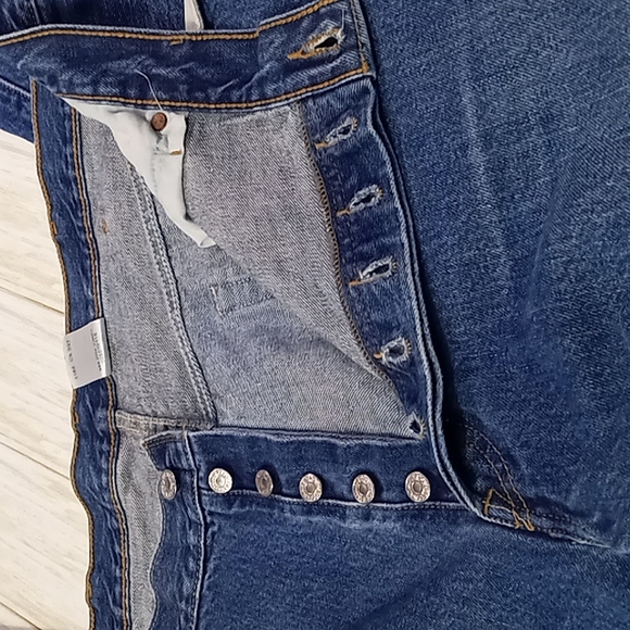 Levi's 501 Button Fly Straight Leg Blue Jeans Men's Size W41 L 29 - Picture 13 of 16